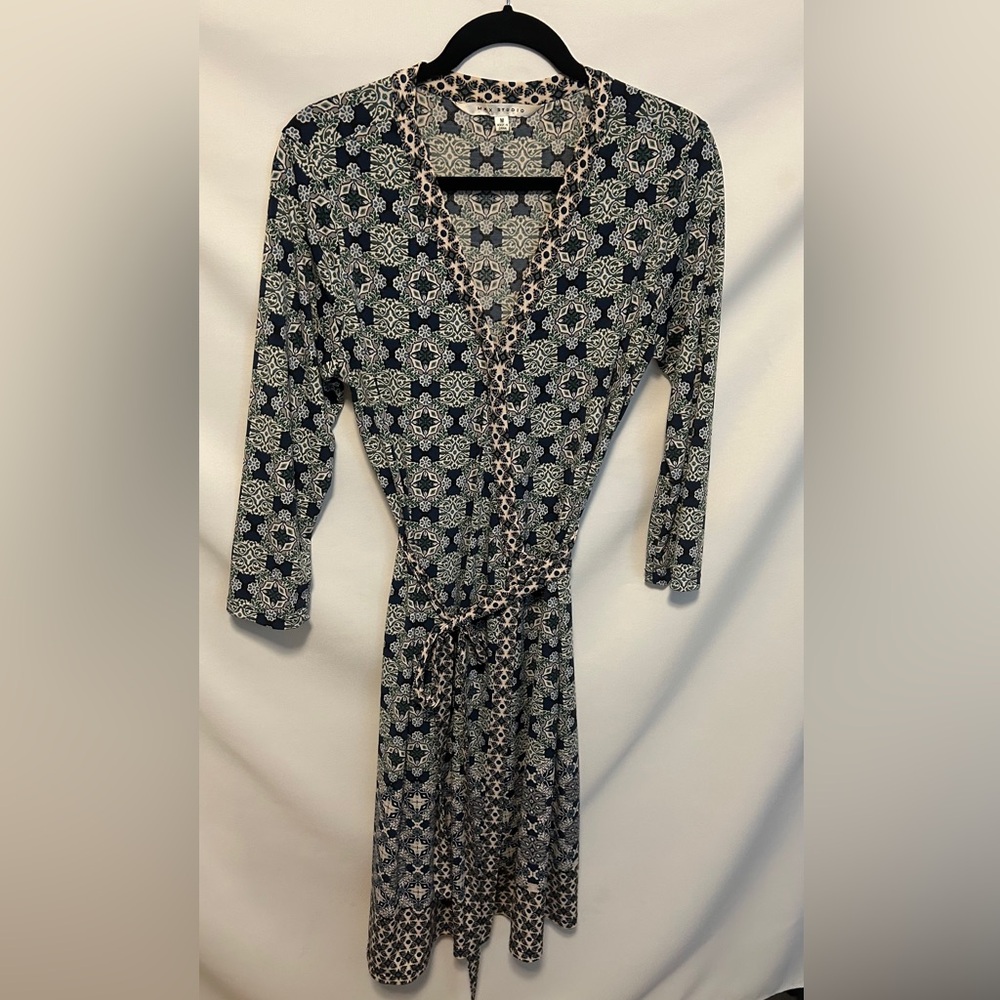 Max Studio Blue & Teal Floral Print Top